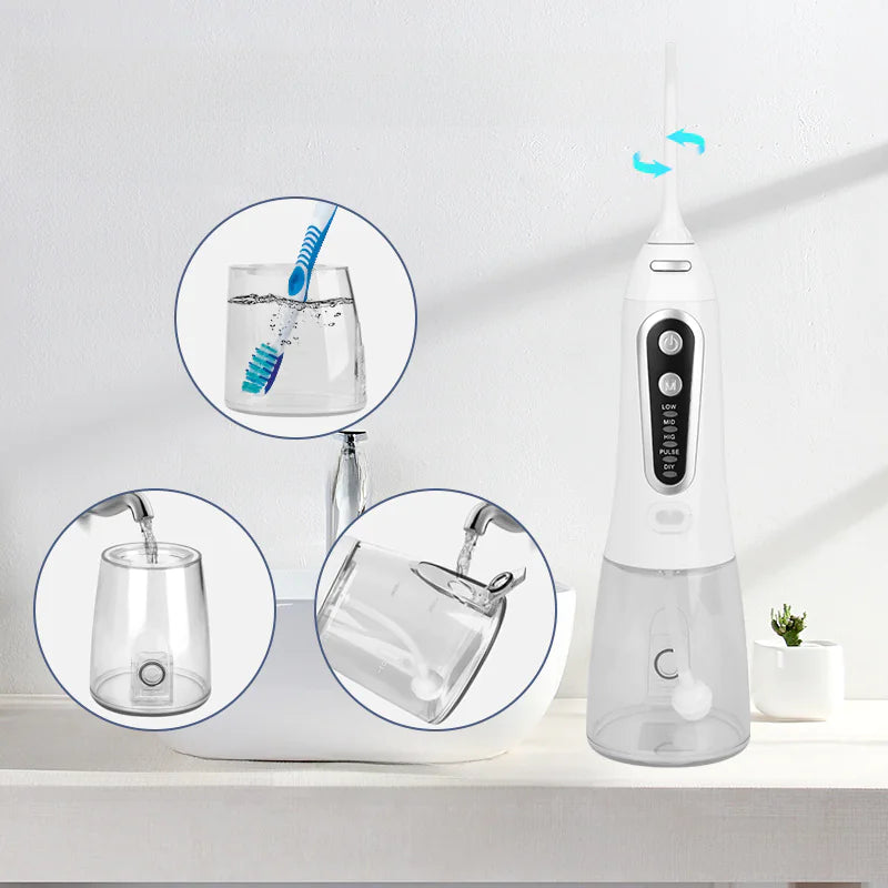 AquaPulse™ Looksmax Water Flosser – Deep Clean + Tongue Care System