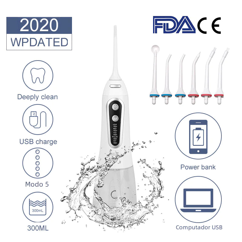 AquaPulse™ Looksmax Water Flosser – Deep Clean + Tongue Care System
