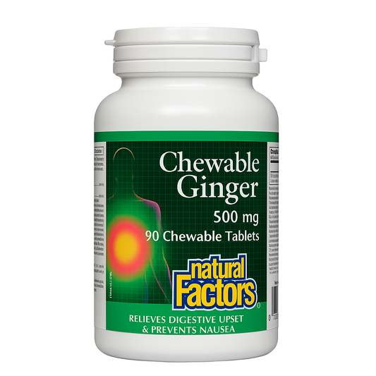 DigestEase™ Ginger Chews – 500mg Natural Ginger Tablets for Bloating & Nausea Relief